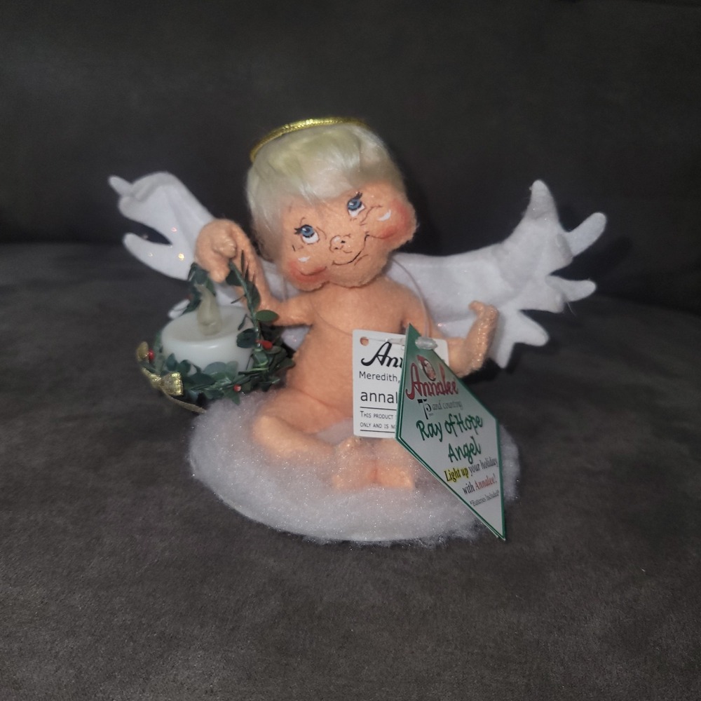 Annalee Ray Of Hope Angel Cherub Holding Light Works - 6" - 2010